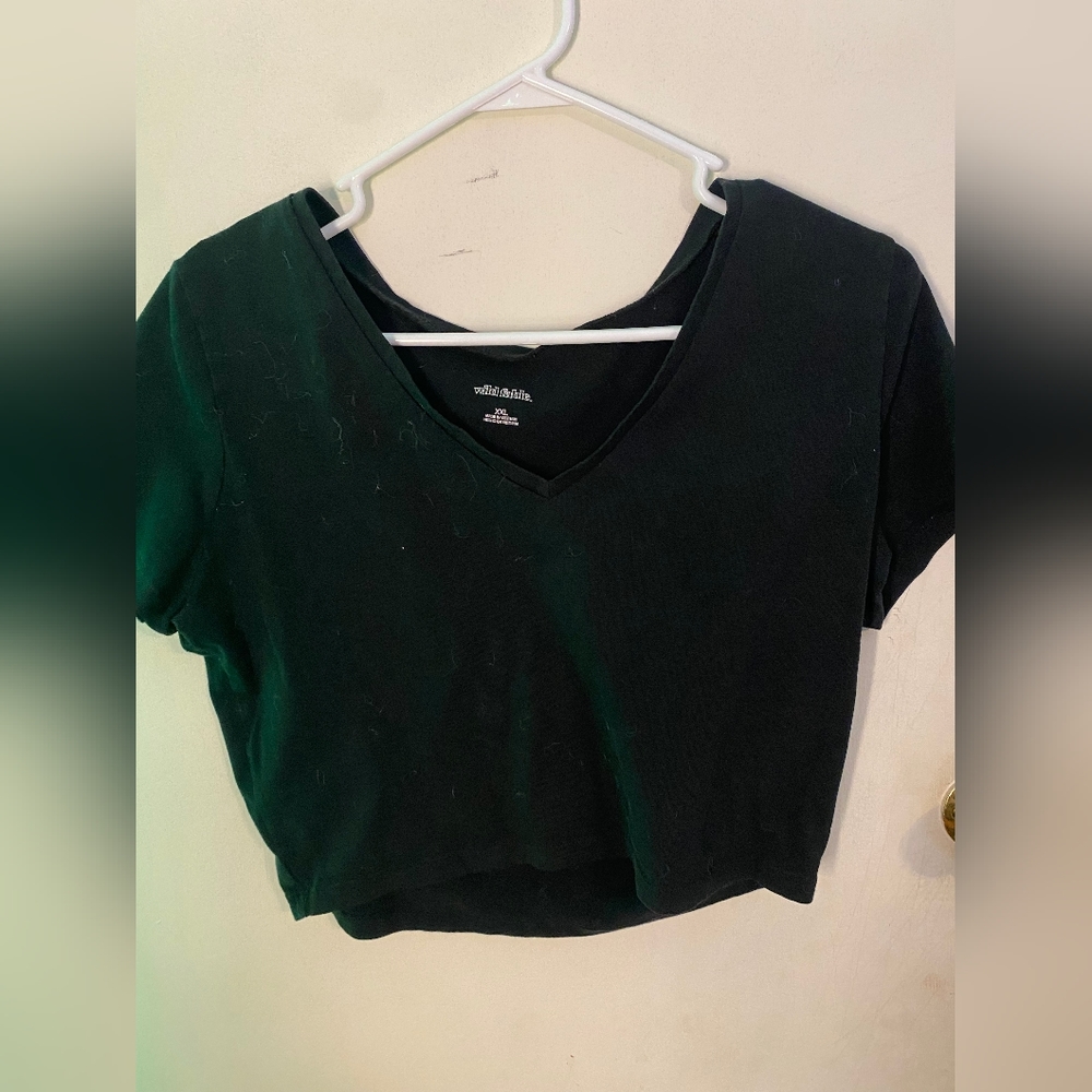 wild fable black crop top